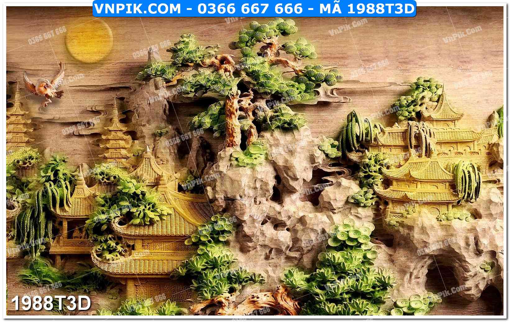 Trah Treo Tường – Tranh 3D Hiện Đại 1988T3D