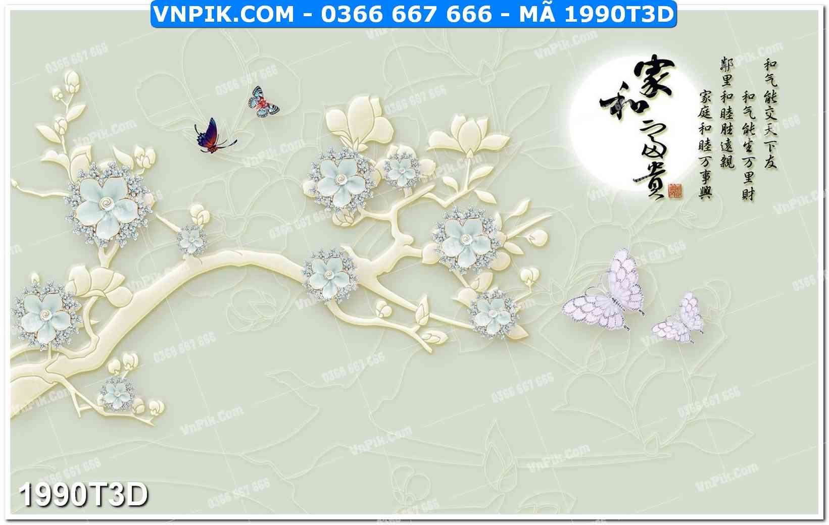 Trah Treo Tường – Tranh 3D Hiện Đại 1990T3D
