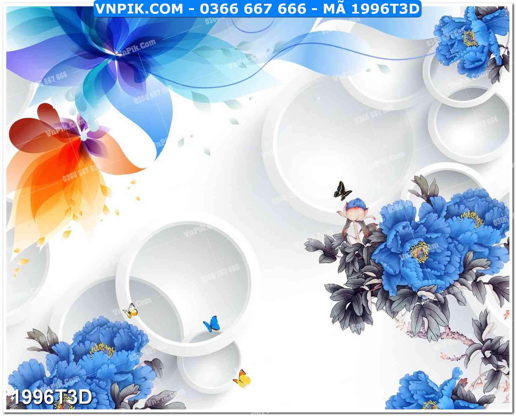Trah Treo Tường – Tranh 3D Hiện Đại 1996T3D