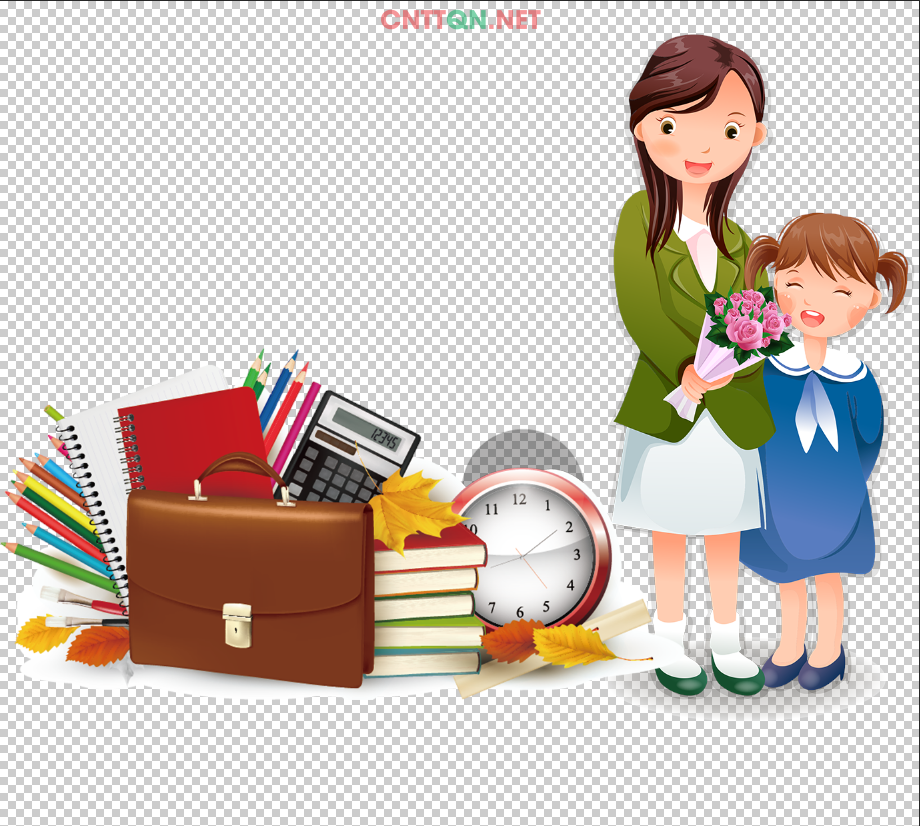 [PSD] Hình ảnh cô giáo và học sinh file tài liệu thiết kế Photoshop #2