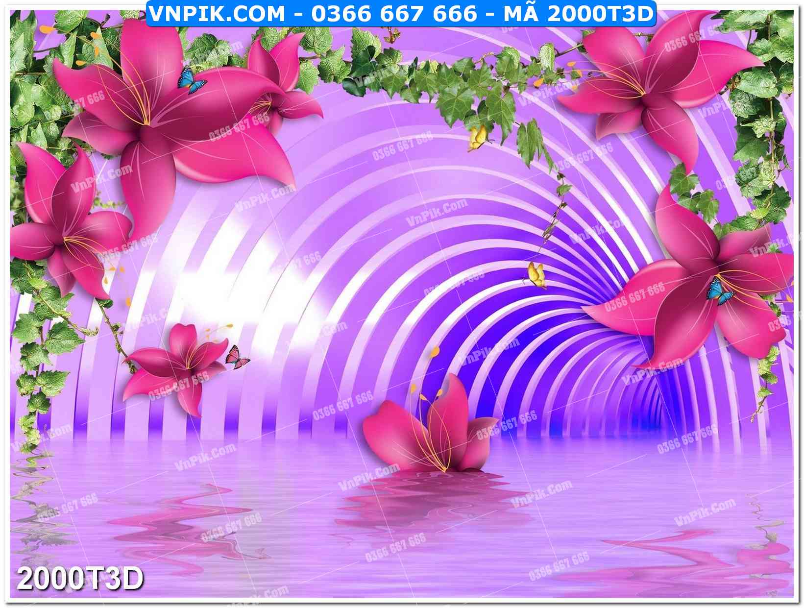 Trah Treo Tường – Tranh 3D Hiện Đại 2000T3D