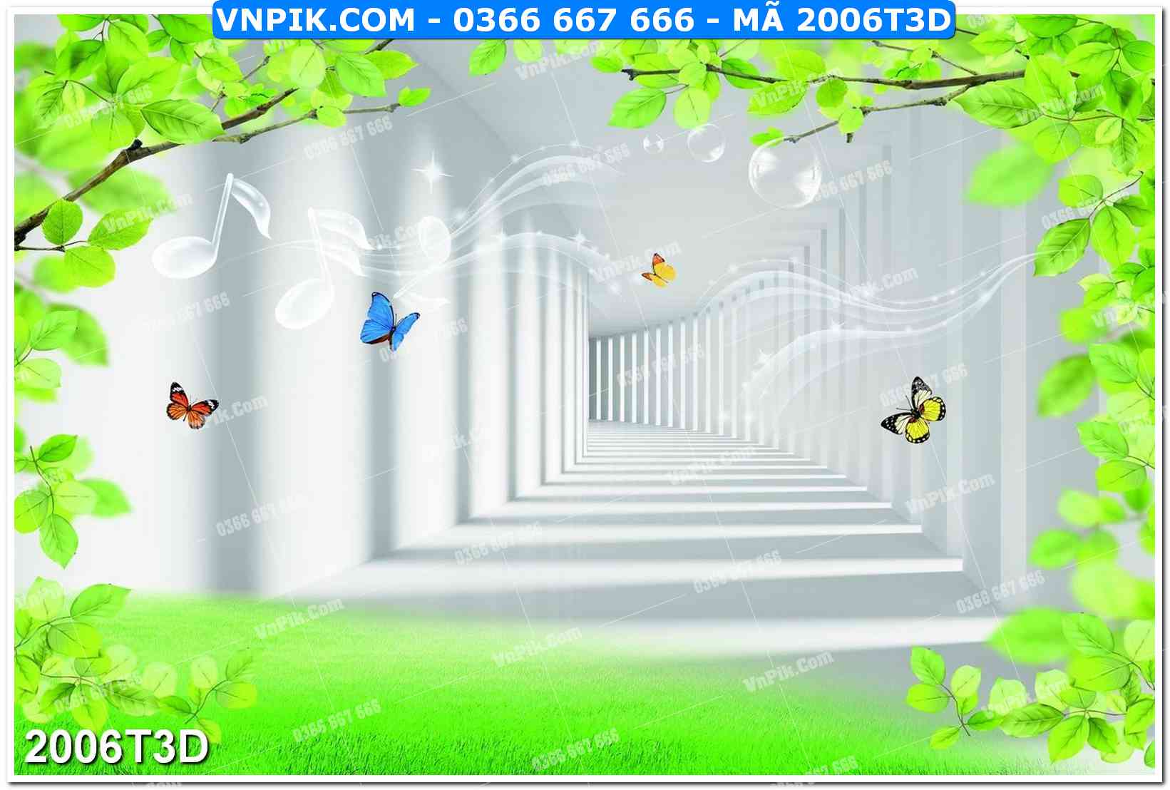 Trah Treo Tường – Tranh 3D Hiện Đại 2006T3D