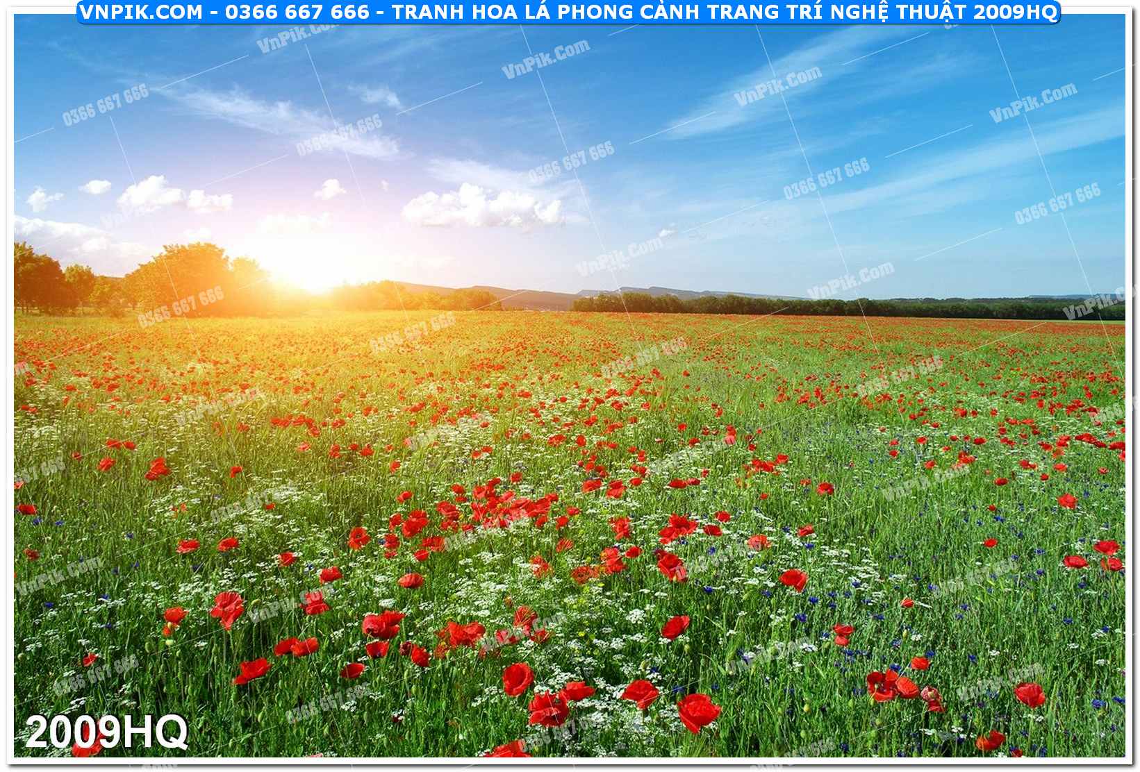 Tranh hoa lá phong cảnh trang trí nghệ thuật 2009HQ