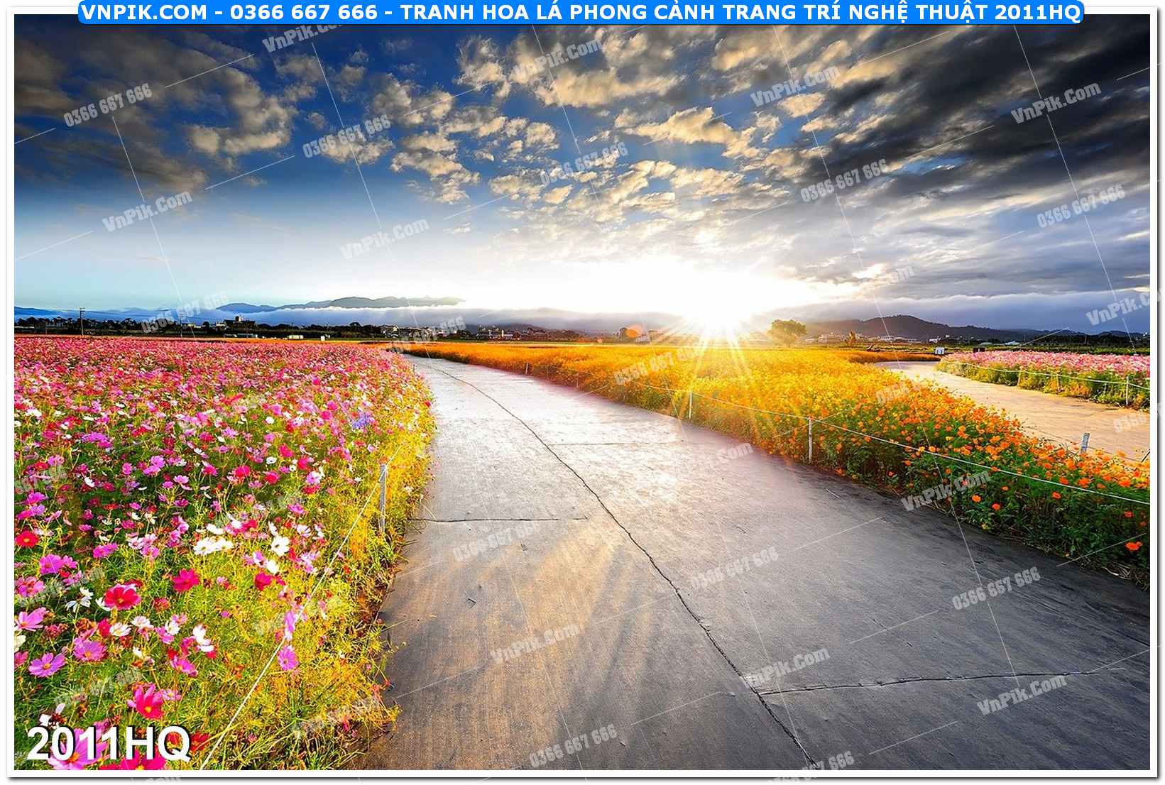 Tranh hoa lá phong cảnh trang trí nghệ thuật 2011HQ