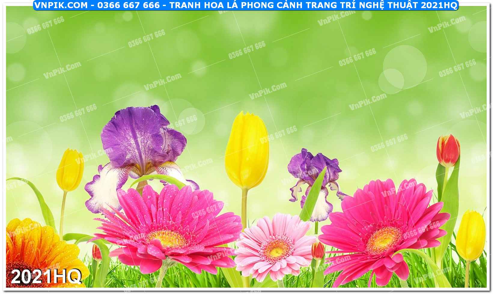 Tranh hoa lá phong cảnh trang trí nghệ thuật 2021HQ