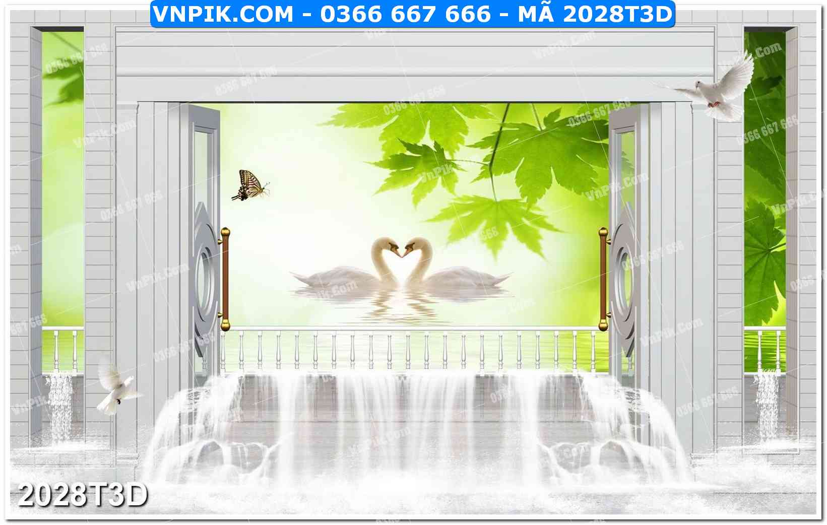Trah Treo Tường – Tranh 3D Hiện Đại 2028T3D