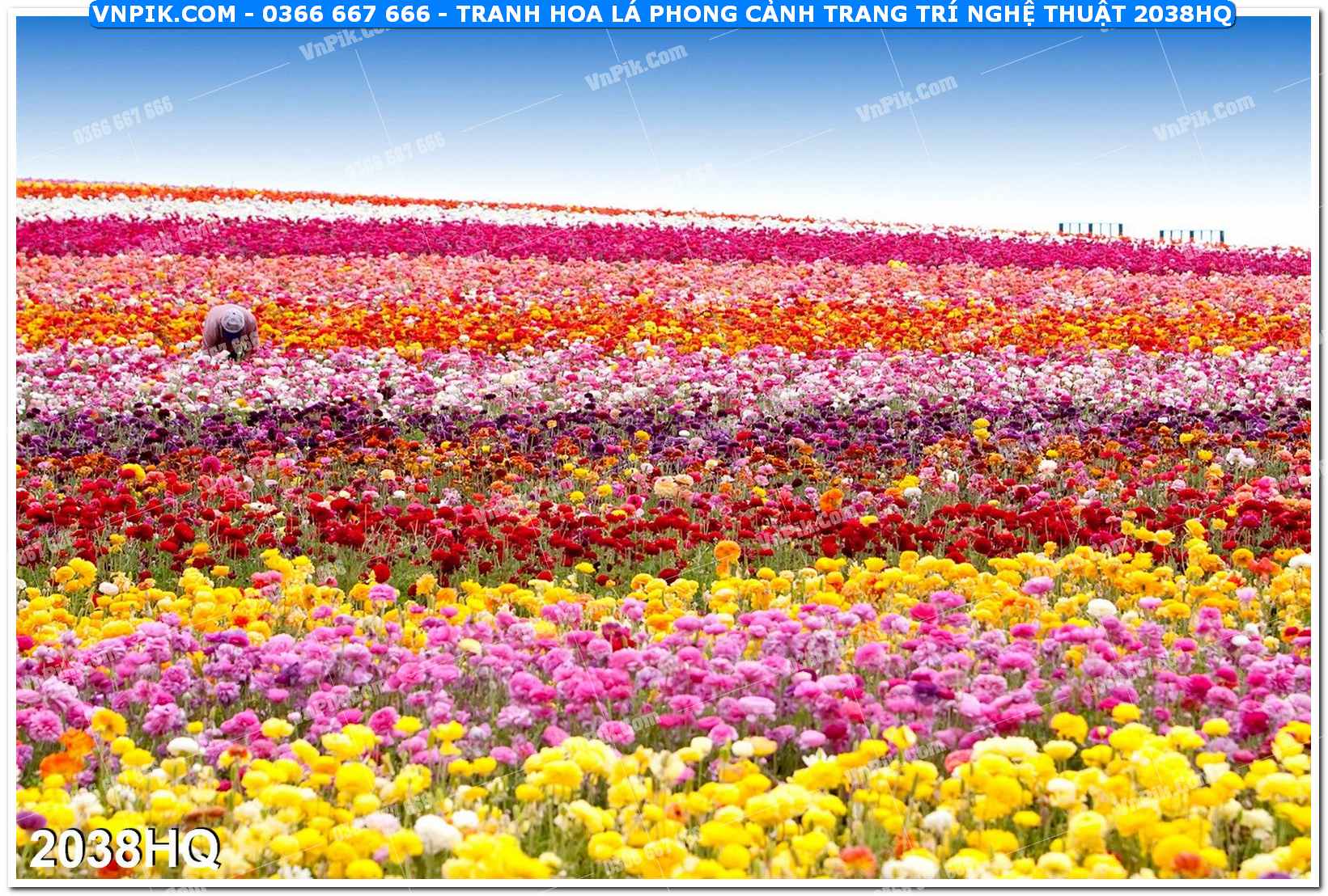 Tranh hoa lá phong cảnh trang trí nghệ thuật 2038HQ