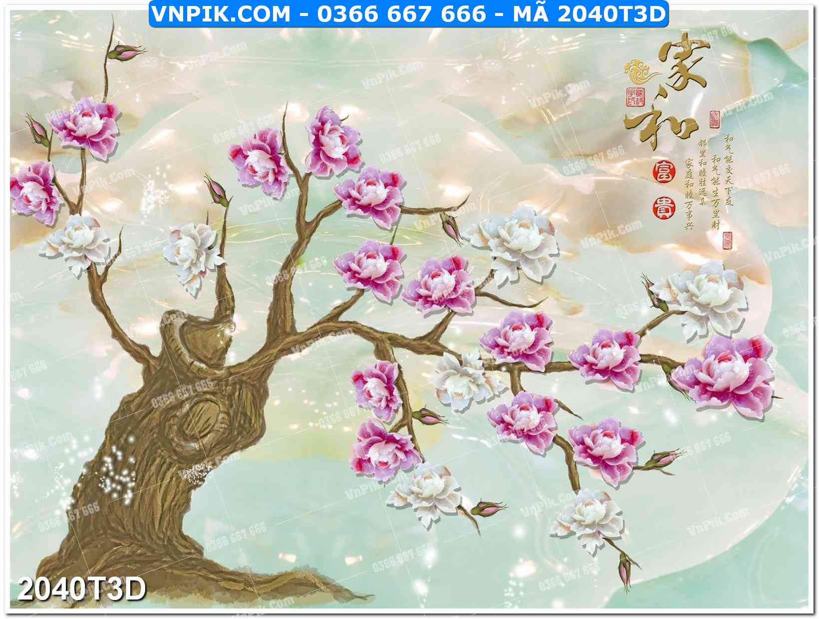 Trah Treo Tường – Tranh 3D Hiện Đại 2040T3D
