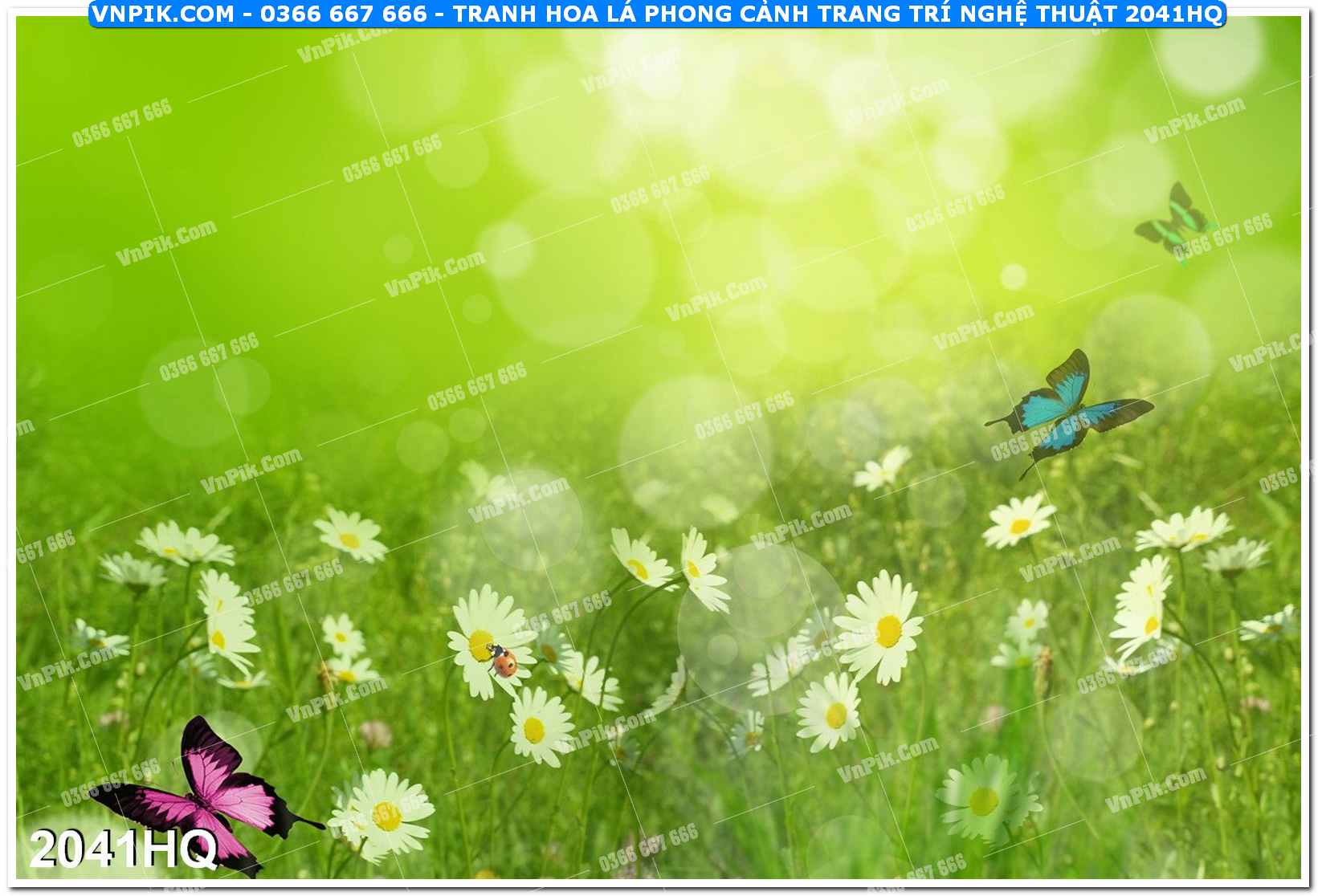 Tranh hoa lá phong cảnh trang trí nghệ thuật 2041HQ
