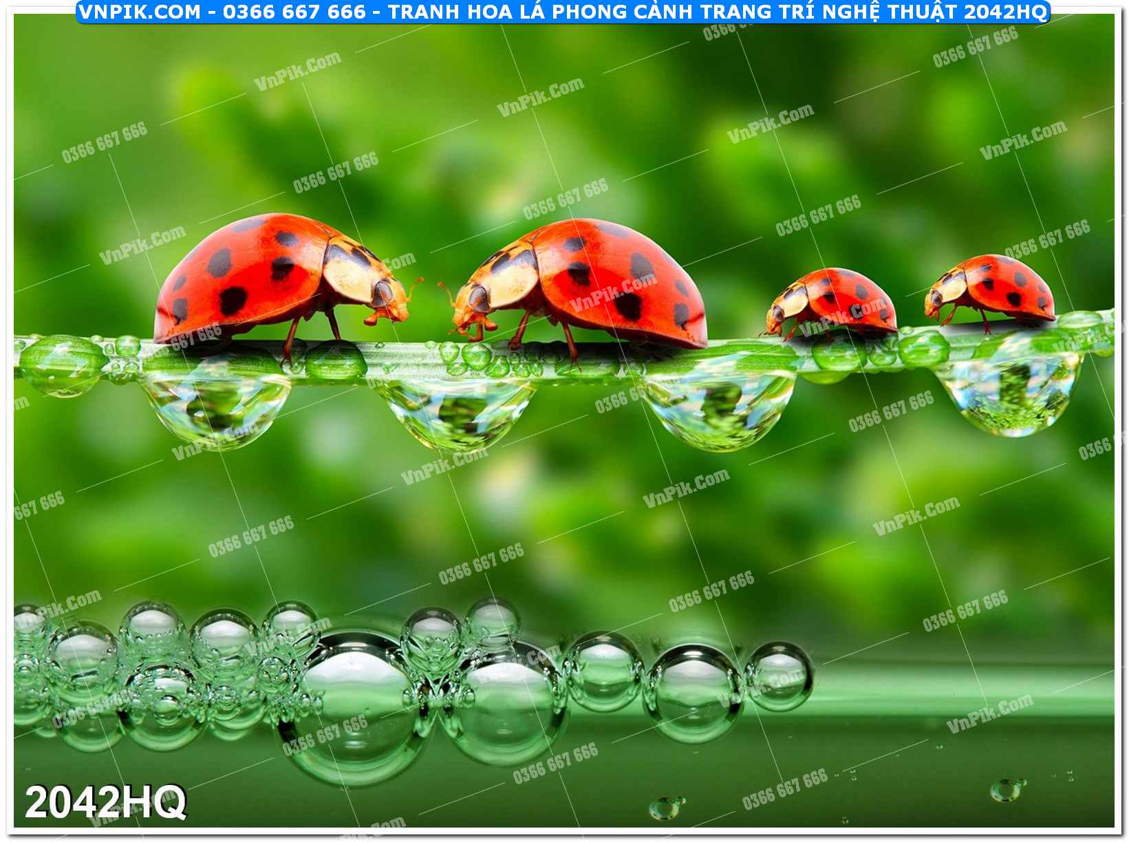 Tranh hoa lá phong cảnh trang trí nghệ thuật 2042HQ