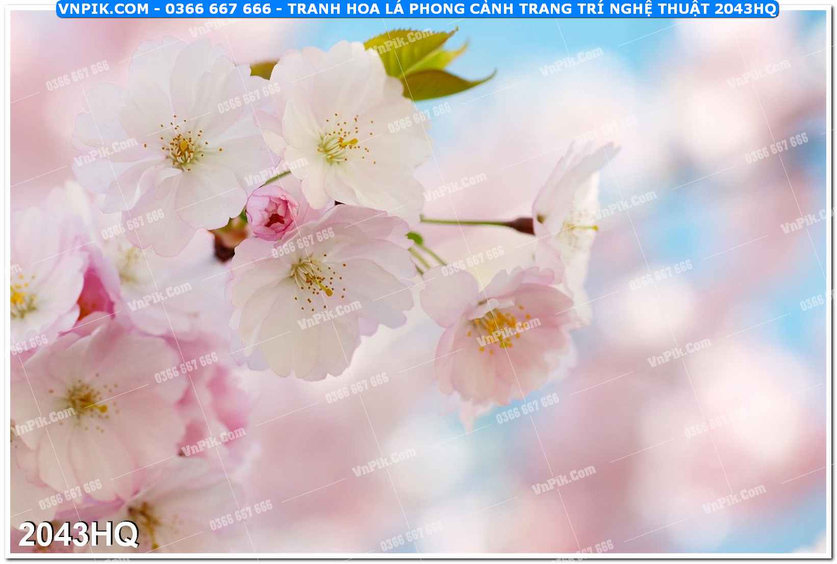 Tranh hoa lá phong cảnh trang trí nghệ thuật 2043HQ