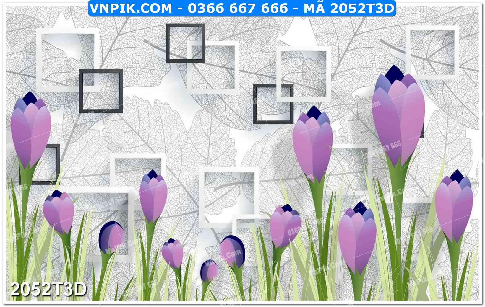 Trah Treo Tường – Tranh 3D Hiện Đại 2052T3D