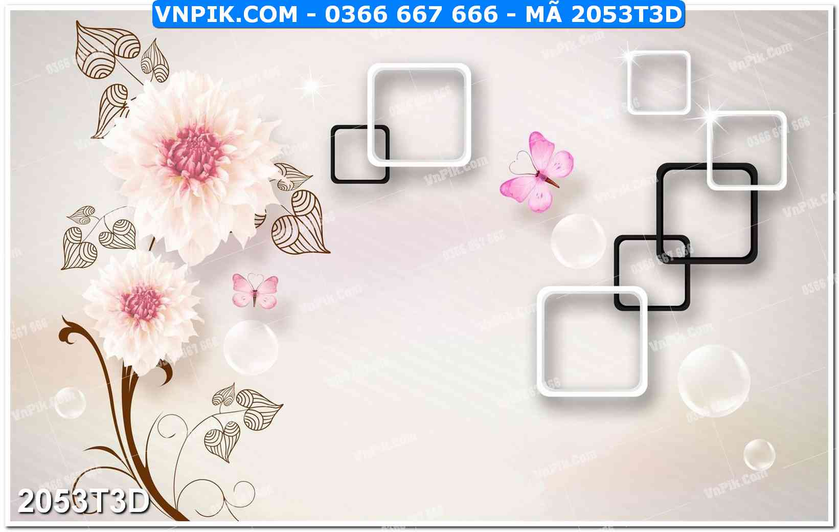 Trah Treo Tường – Tranh 3D Hiện Đại 2053T3D