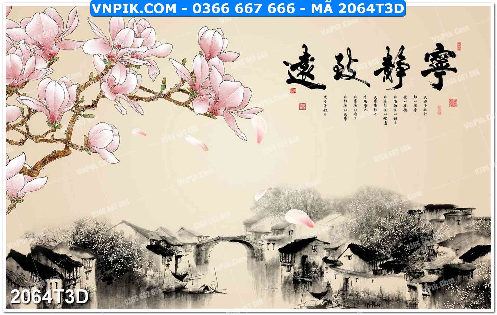 Trah Treo Tường – Tranh 3D Hiện Đại 2064T3D