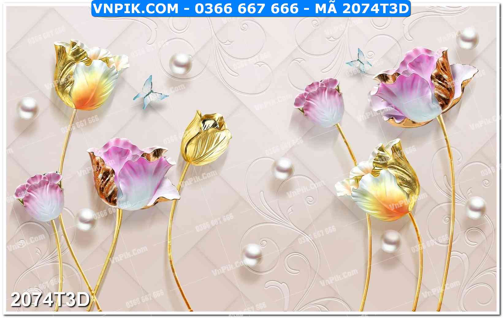 Trah Treo Tường – Tranh 3D Hiện Đại 2074T3D