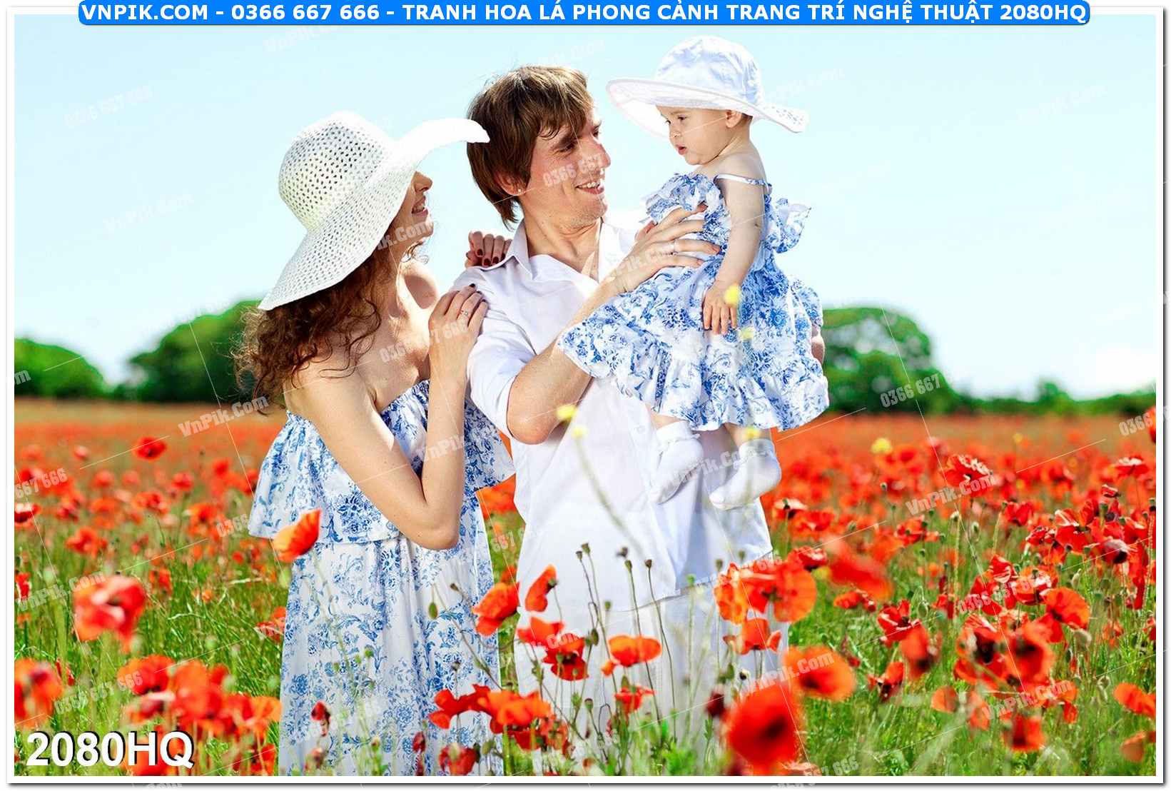 Tranh hoa lá phong cảnh trang trí nghệ thuật 2080HQ