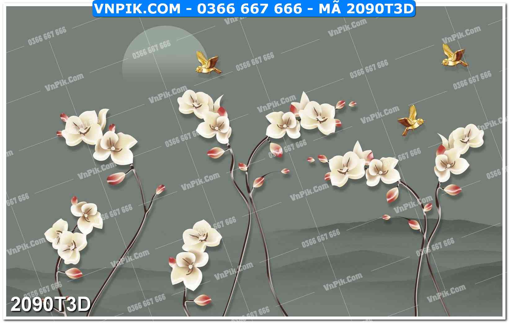 Trah Treo Tường – Tranh 3D Hiện Đại 2090T3D