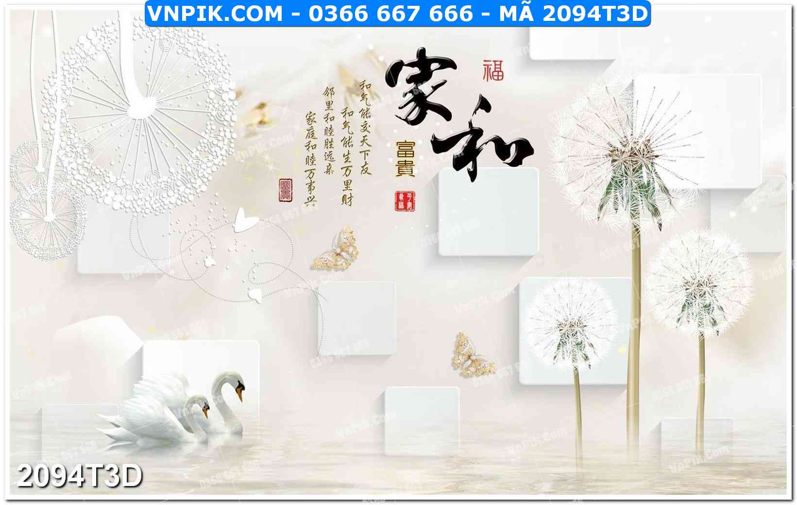 Trah Treo Tường – Tranh 3D Hiện Đại 2094T3D