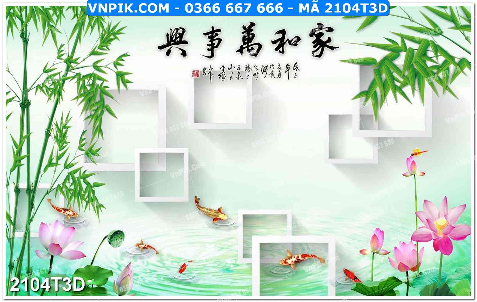 Trah Treo Tường – Tranh 3D Hiện Đại 2104T3D