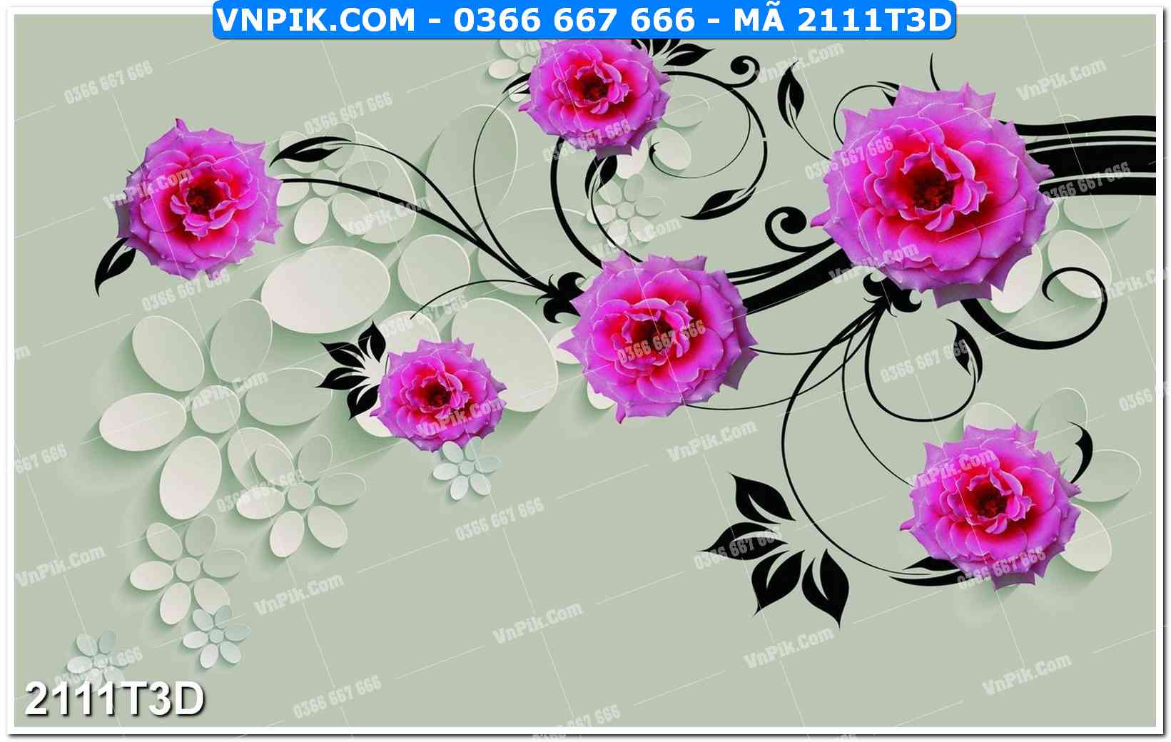 Trah Treo Tường – Tranh 3D Hiện Đại 2111T3D