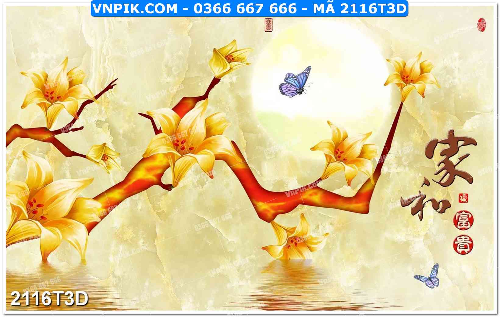 Trah Treo Tường – Tranh 3D Hiện Đại 2116T3D