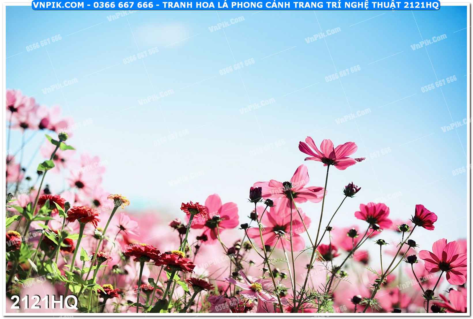 Tranh hoa lá phong cảnh trang trí nghệ thuật 2121HQ
