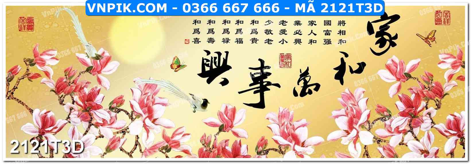 Trah Treo Tường – Tranh 3D Hiện Đại 2121T3D