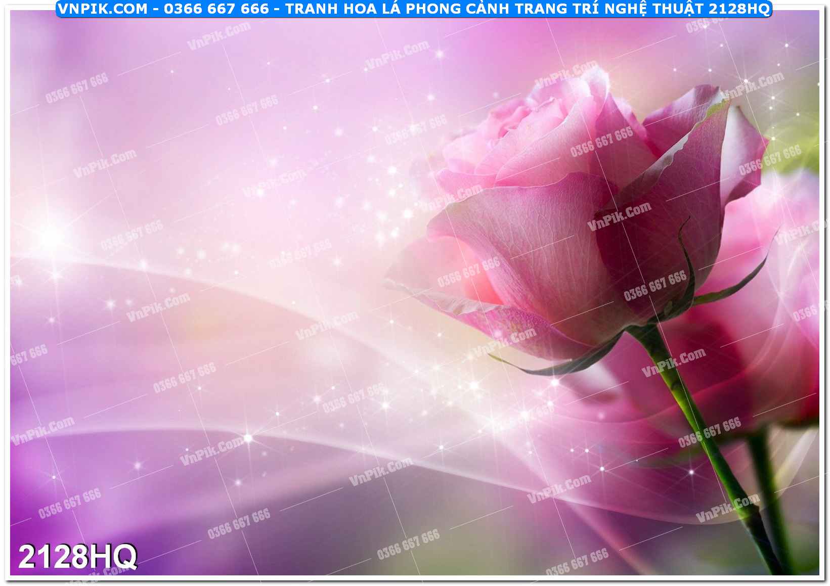 Tranh hoa lá phong cảnh trang trí nghệ thuật 2128HQ