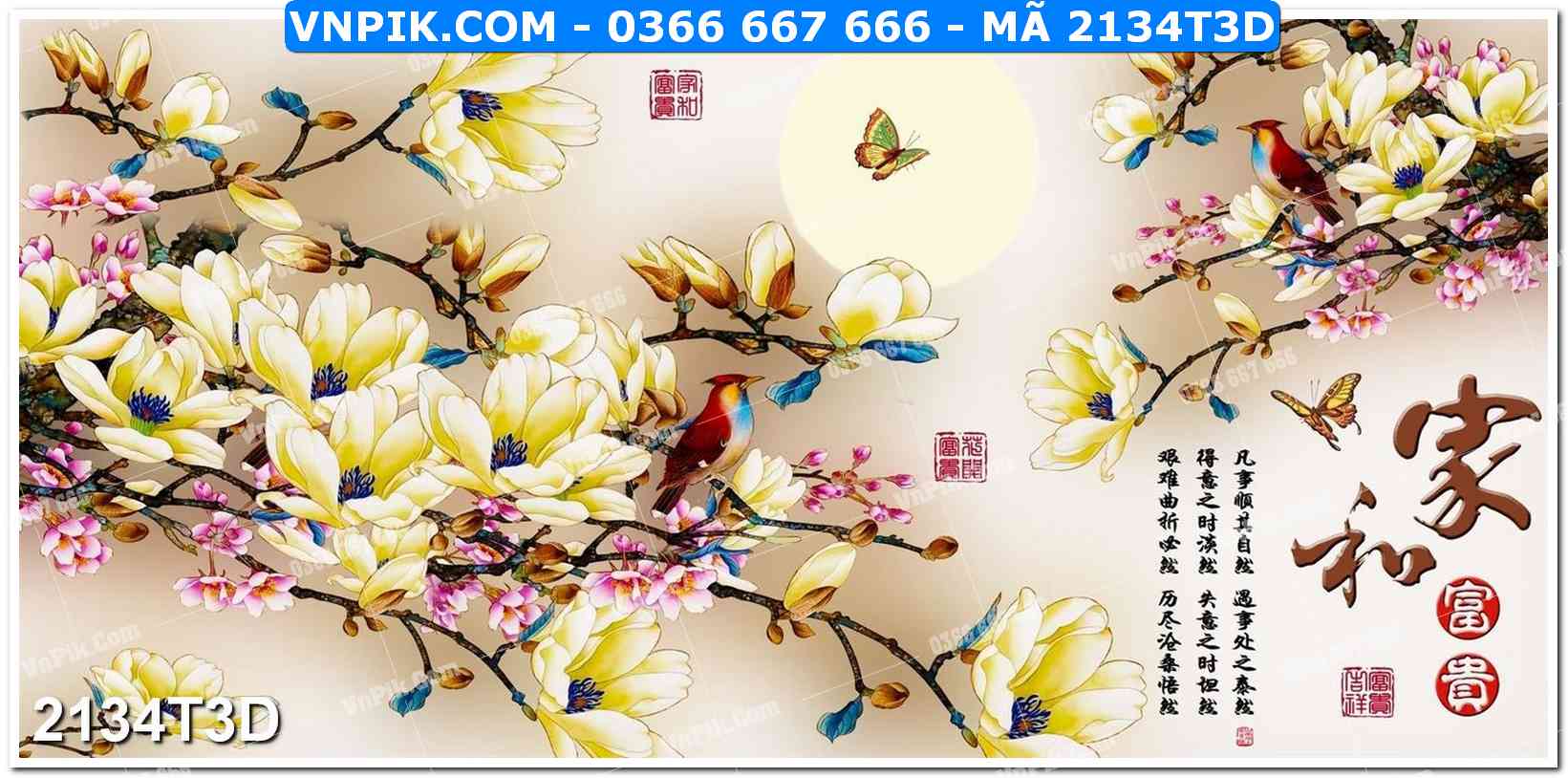 Trah Treo Tường – Tranh 3D Hiện Đại 2134T3D