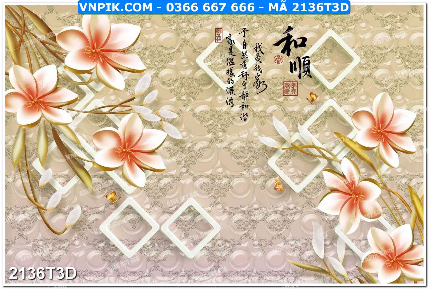 Trah Treo Tường – Tranh 3D Hiện Đại 2136T3D