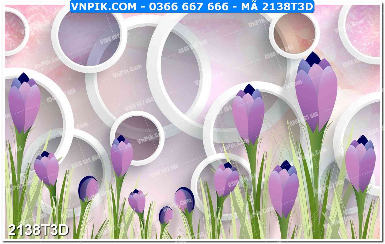 Trah Treo Tường – Tranh 3D Hiện Đại 2138T3D