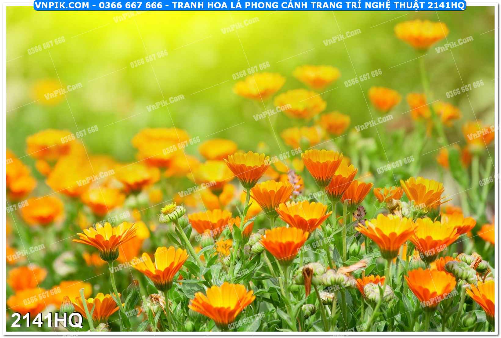 Tranh hoa lá phong cảnh trang trí nghệ thuật 2141HQ