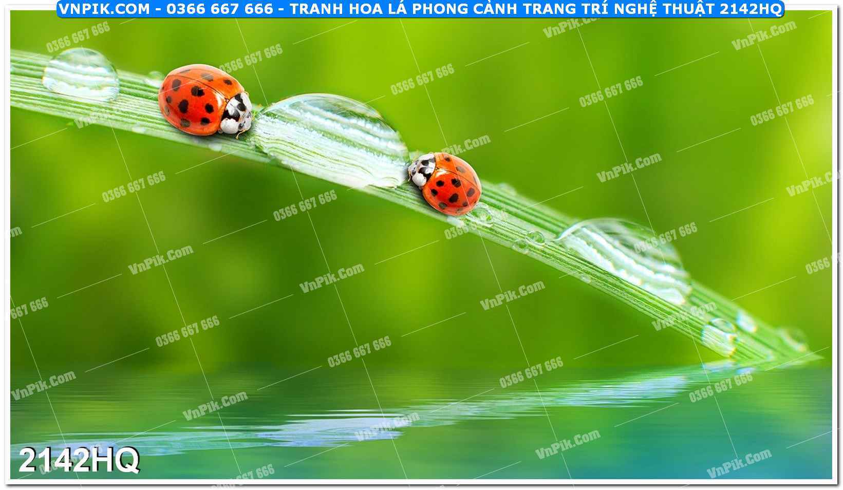 Tranh hoa lá phong cảnh trang trí nghệ thuật 2142HQ