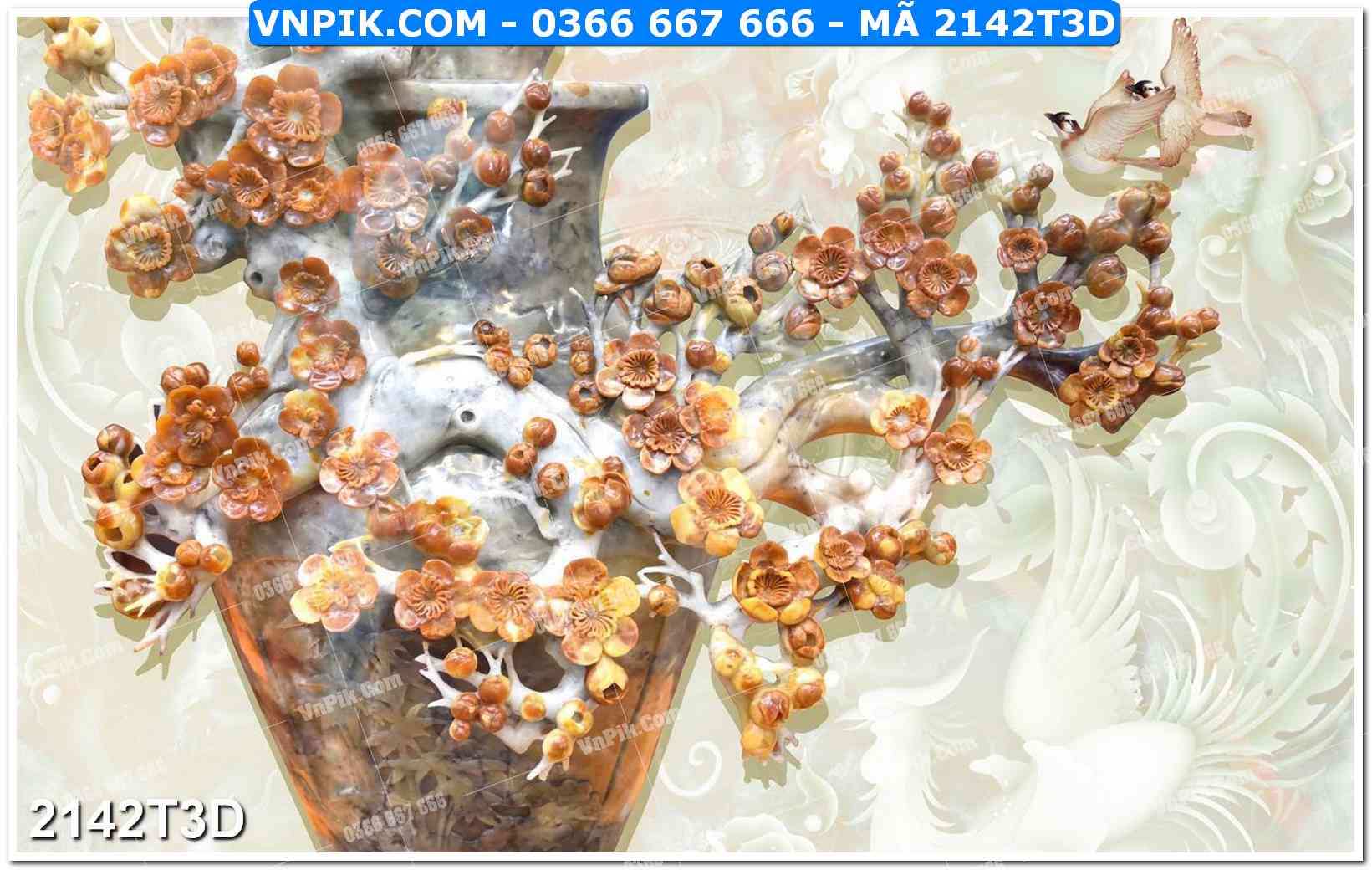 Trah Treo Tường – Tranh 3D Hiện Đại 2142T3D