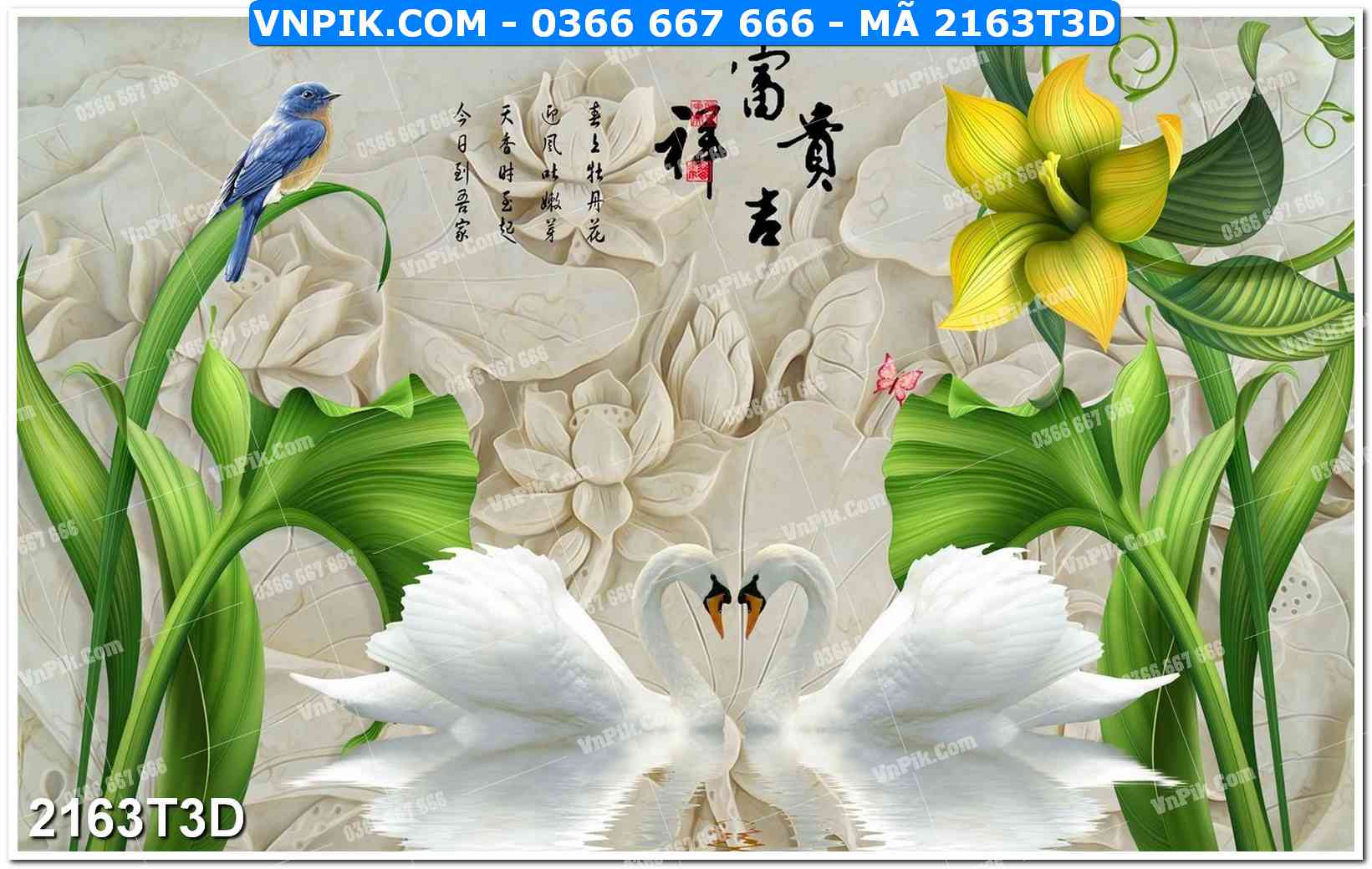 Trah Treo Tường – Tranh 3D Hiện Đại 2163T3D