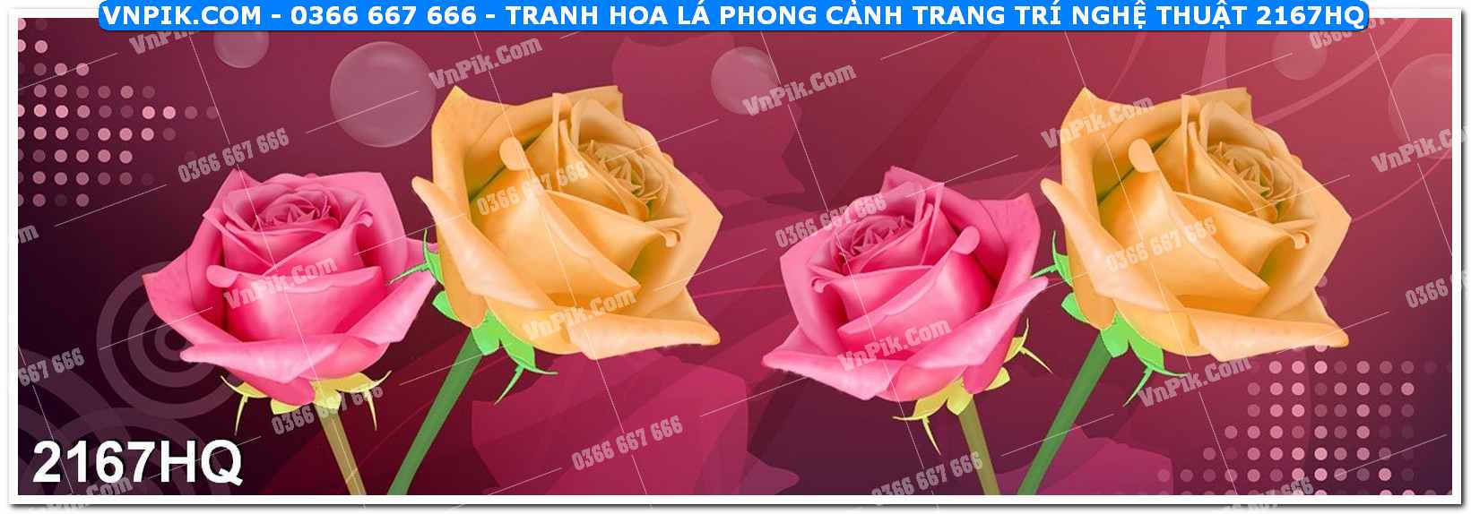 Tranh hoa lá phong cảnh trang trí nghệ thuật 2167HQ
