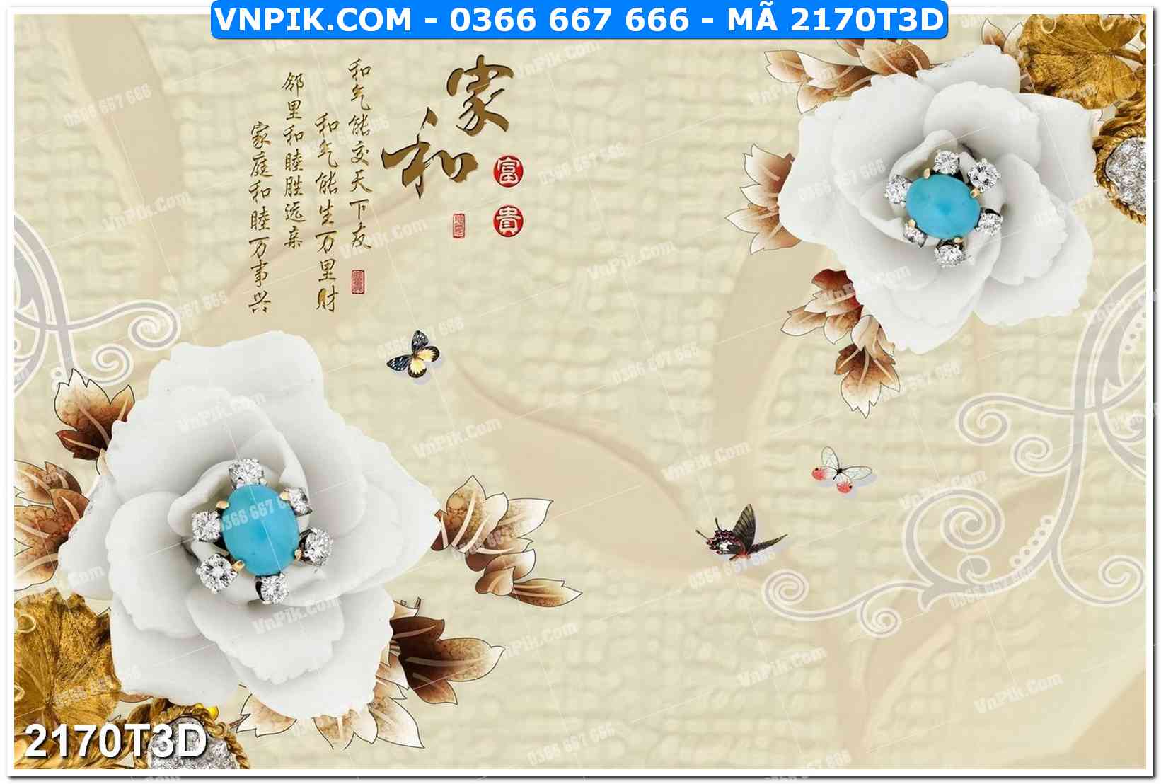 Trah Treo Tường – Tranh 3D Hiện Đại 2170T3D