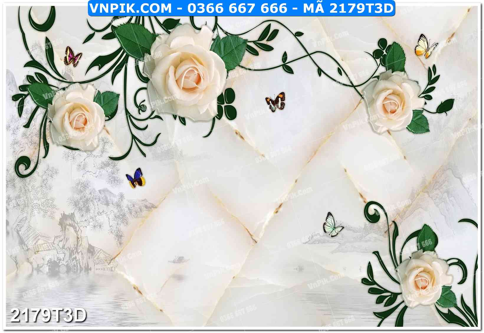 Trah Treo Tường – Tranh 3D Hiện Đại 2179T3D