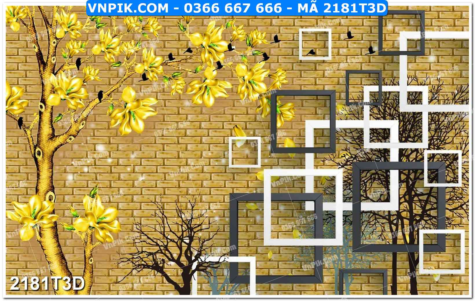 Trah Treo Tường – Tranh 3D Hiện Đại 2181T3D