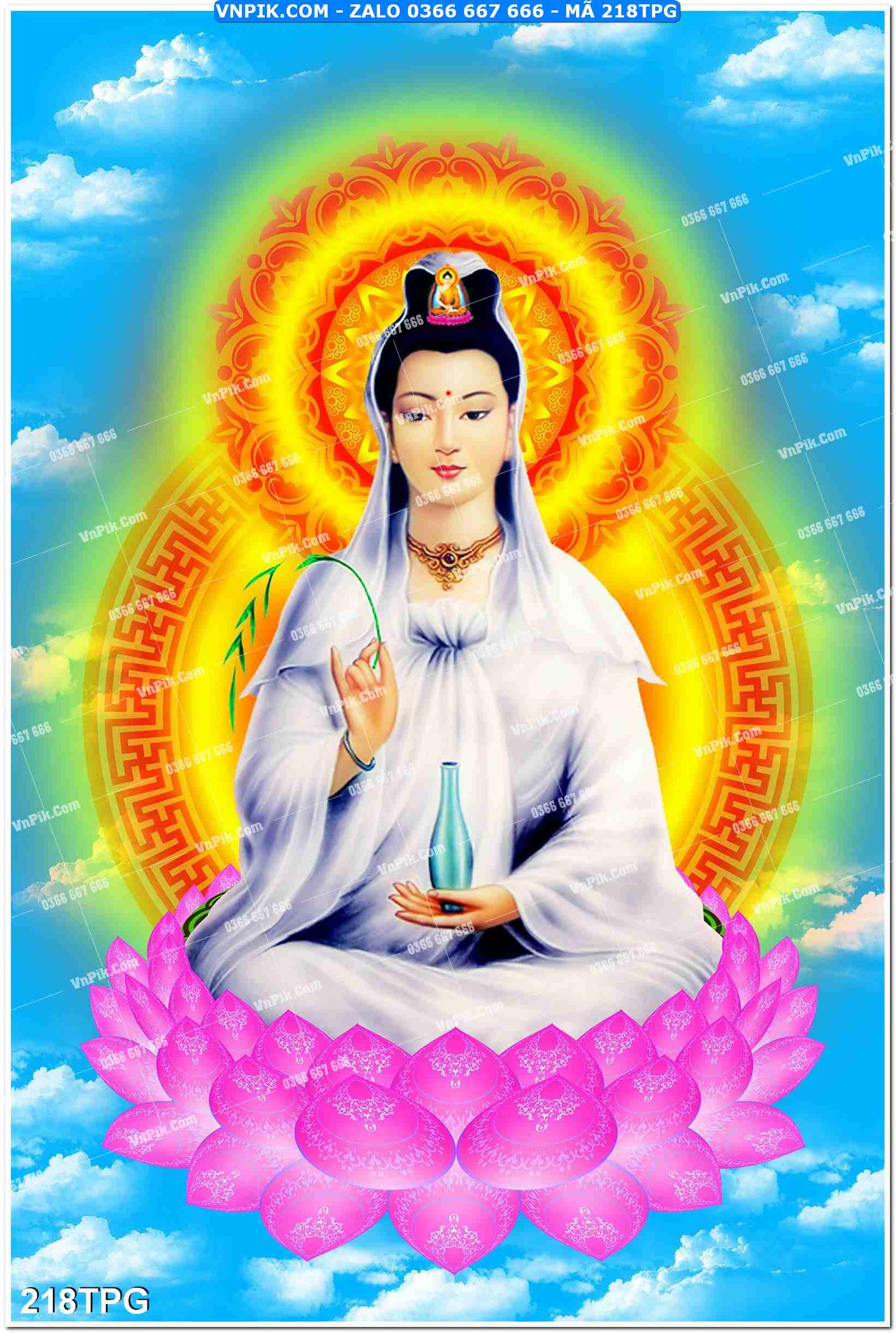 Tranh Phật Giáo Treo Tường – Tranh Bồ Tát Mã File 218TPG
