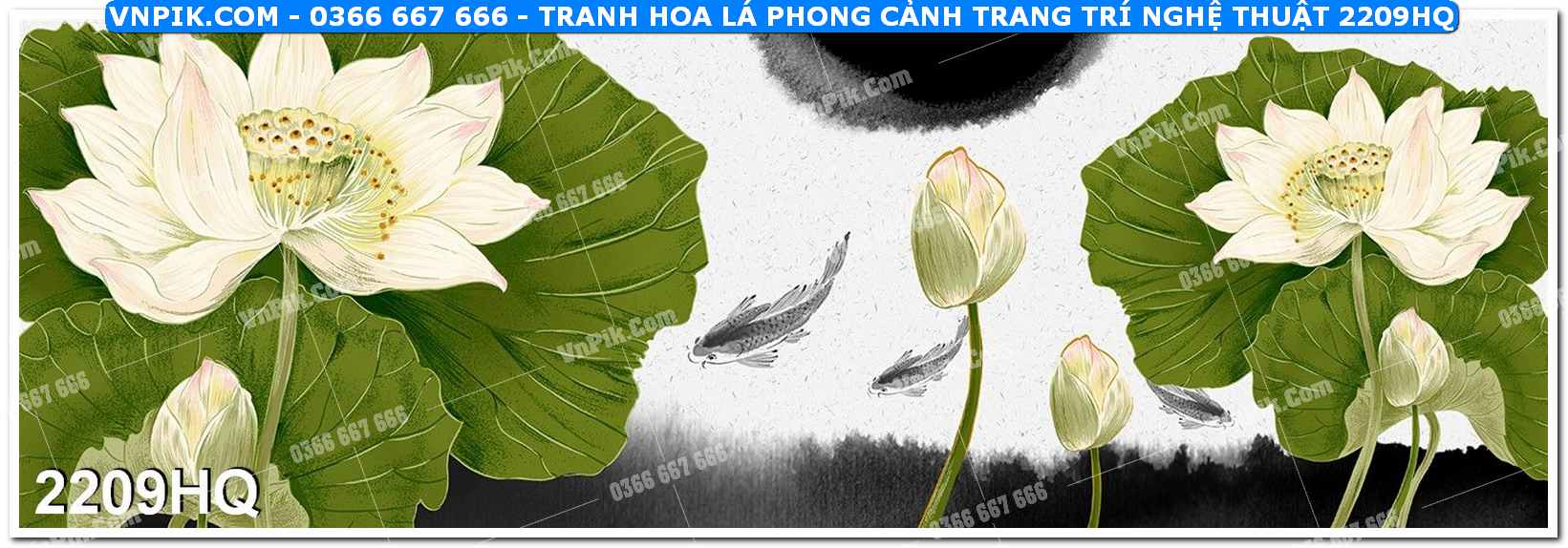 Tranh hoa lá phong cảnh trang trí nghệ thuật 2209HQ