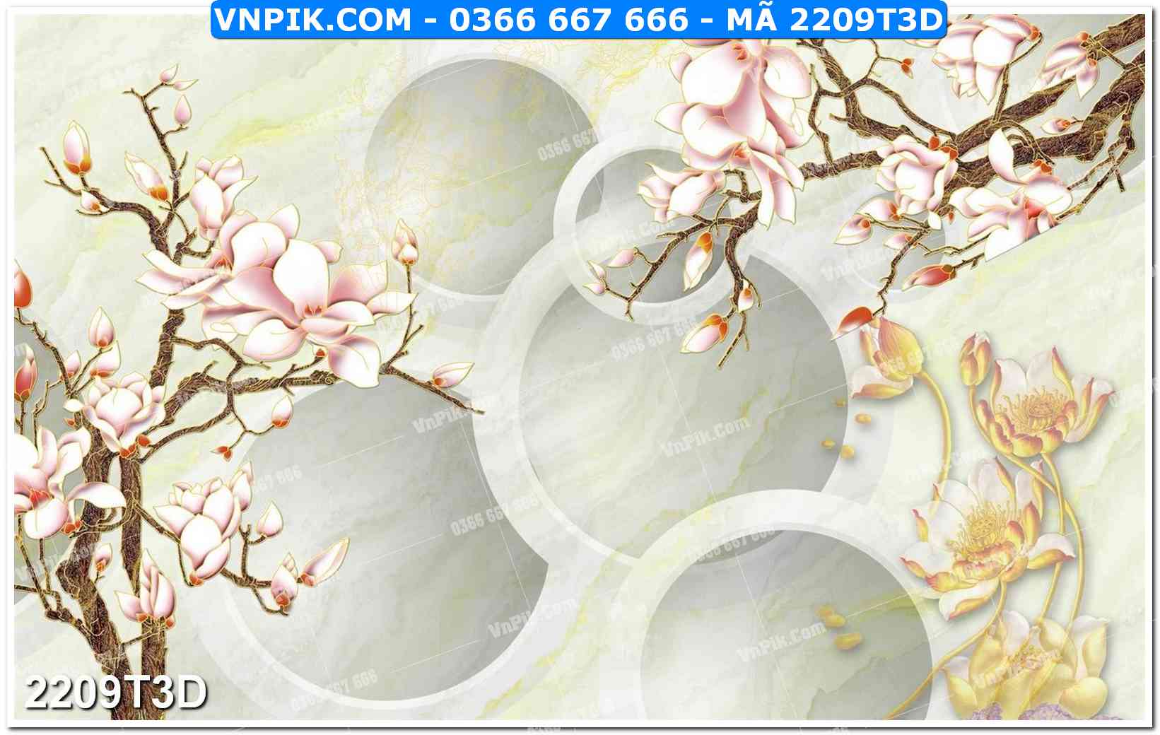 Trah Treo Tường – Tranh 3D Hiện Đại 2209T3D