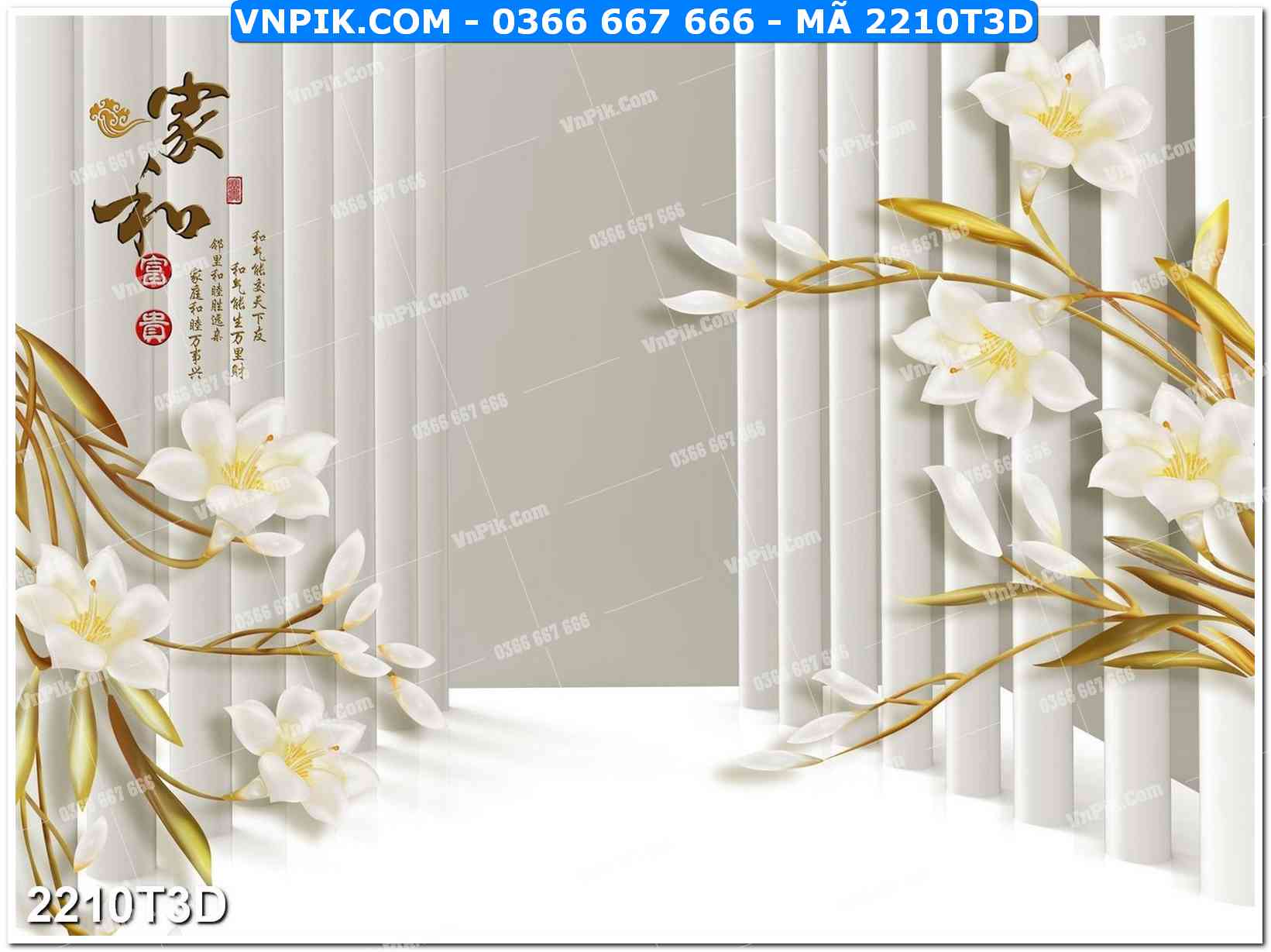 Trah Treo Tường – Tranh 3D Hiện Đại 2210T3D