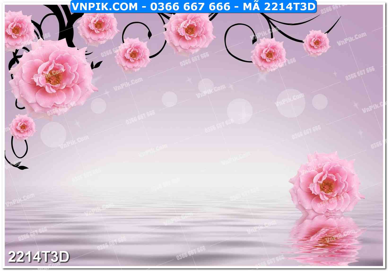 Trah Treo Tường – Tranh 3D Hiện Đại 2214T3D