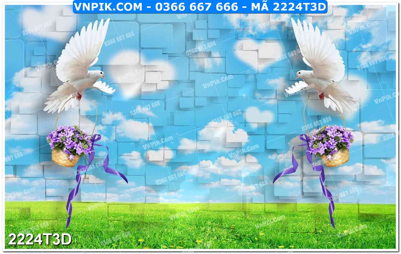 Trah Treo Tường – Tranh 3D Hiện Đại 2224T3D