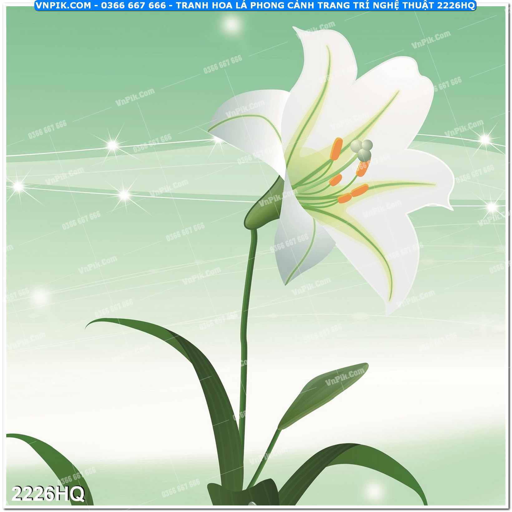 Tranh hoa lá phong cảnh trang trí nghệ thuật 2226HQ