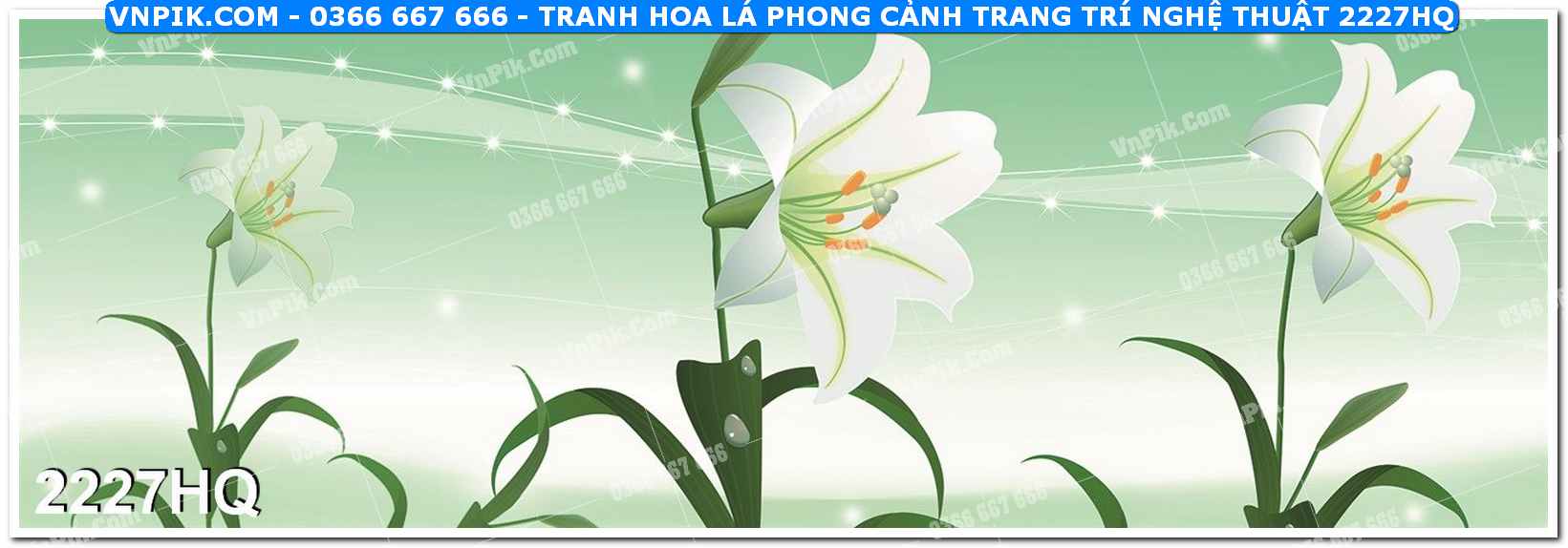 Tranh hoa lá phong cảnh trang trí nghệ thuật 2227HQ