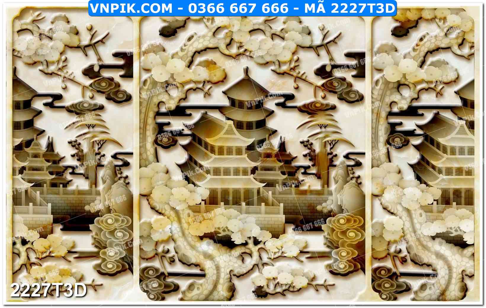 Trah Treo Tường – Tranh 3D Hiện Đại 2227T3D