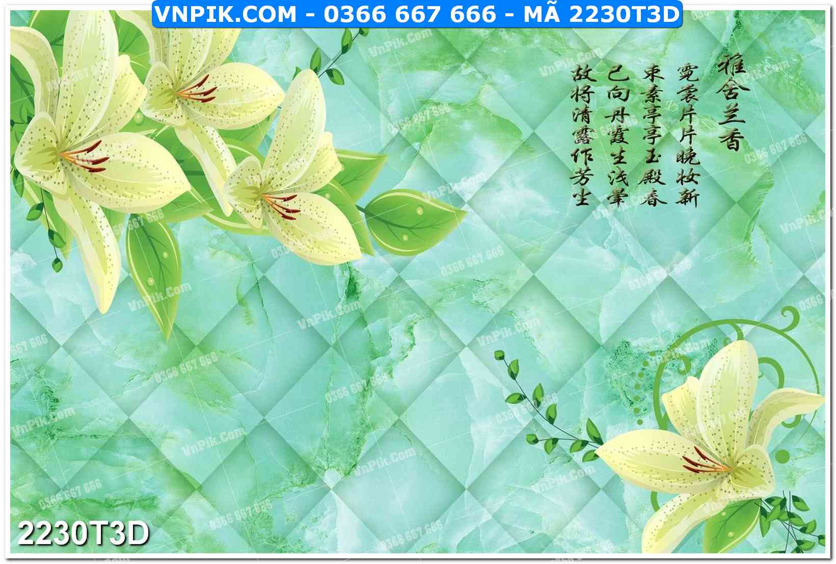 Trah Treo Tường – Tranh 3D Hiện Đại 2230T3D