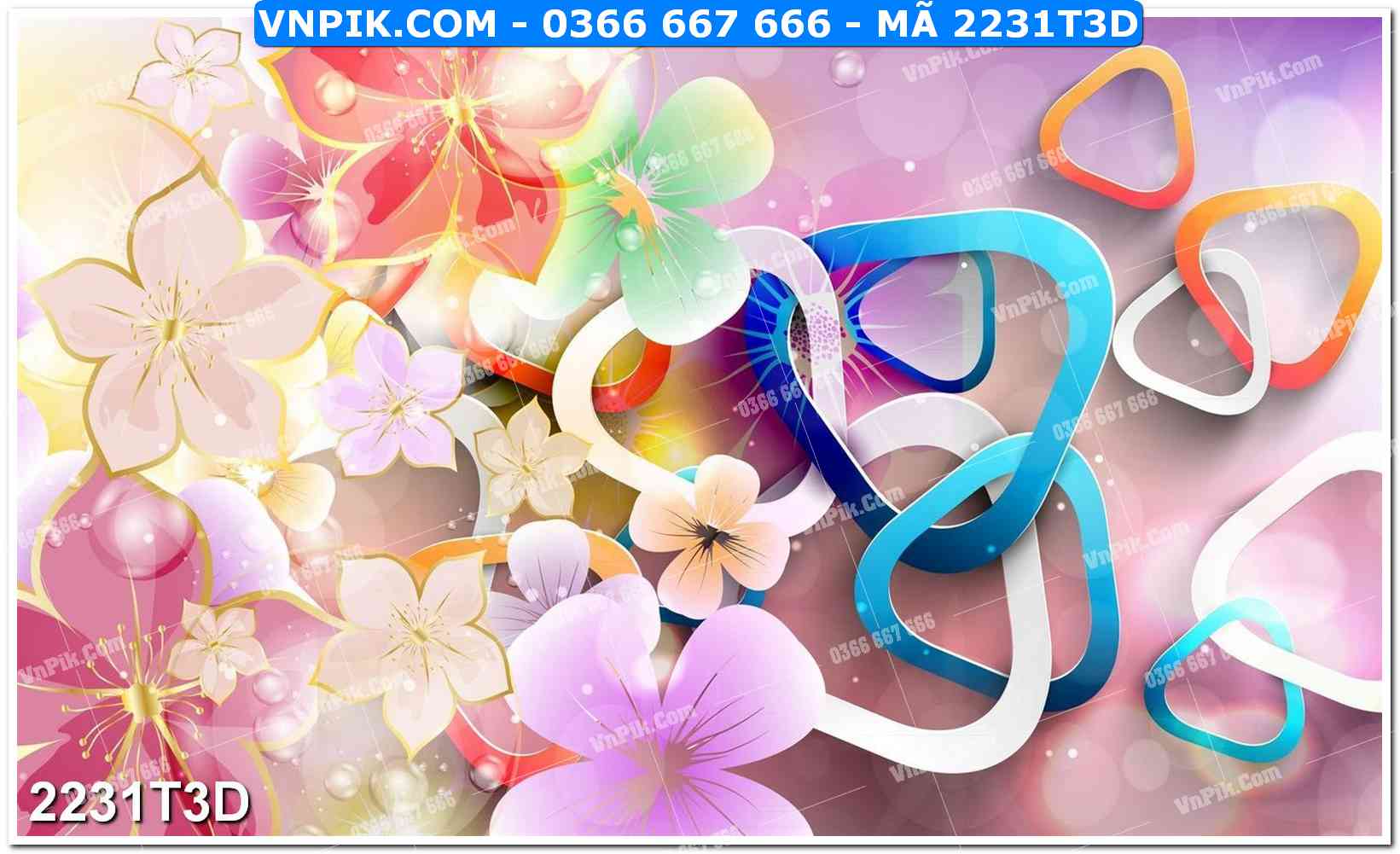 Trah Treo Tường – Tranh 3D Hiện Đại 2231T3D